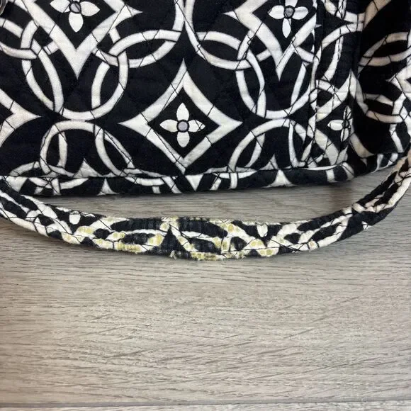 Vera Bradley Toggle Tote LARGE Shoulder Bag NIGHT & DAY 16 x 16 Black & White - Picture 4 of 11